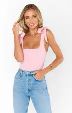 Gidget Bodysuit ~ Pink Stretch(XS)