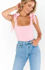 Gidget Bodysuit ~ Pink Stretch(XS)