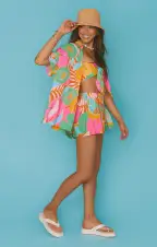 Parker Button Down ~ Tropical Fruit(XS)
