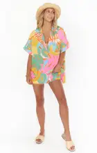 Parker Button Down ~ Tropical Fruit(XS)