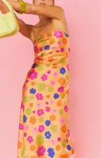 Taylor Tube Dress ~ Poppin Poppy(XS)