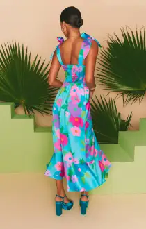 Garden Midi Dress ~ Multi Piccadilly Floral(XS)