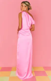 Jodie Dress ~ Pink Luxe Satin(XS)