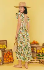 Lunch Date Midi Dress ~ Citrus in Georgia(XS)