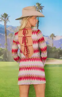 Monte Carlo Romper ~ Riviera Zigzag Crochet(XS)