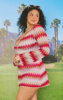 Monte Carlo Romper ~ Riviera Zigzag Crochet(XS)