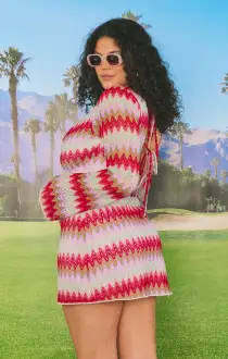 Monte Carlo Romper ~ Riviera Zigzag Crochet(XS)