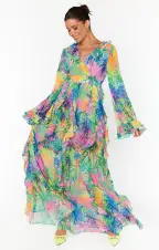 Jenny Ruffle Maxi Dress ~ Everhart Palms(XS)