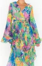 Jenny Ruffle Maxi Dress ~ Everhart Palms(XS)