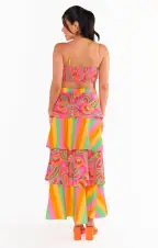 Full Swing Skirt ~ Paradise Stripe Poplin(XS)