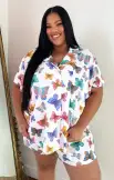 Sunday Morning PJ Set ~ Rainbow Butterflies Knit(XS)