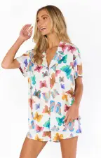Sunday Morning PJ Set ~ Rainbow Butterflies Knit(XS)