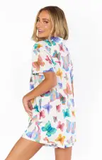 Sunday Morning PJ Set ~ Rainbow Butterflies Knit(XS)