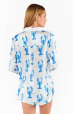 Early Riser PJ Set ~ Hamptons Lobster Silky(XS)