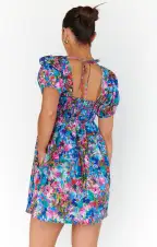 Smitten Babydoll Dress ~ Painterly Meadows(XS)