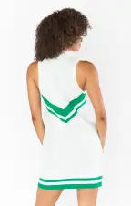 Zoe Zip Dress ~ Green Stripe Knit(XS)