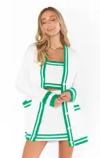 Below Deck Tank ~ Green Stripe Knit(XS)