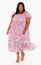 Afternoon Tea Dress ~ Cottage Floral Pink(XS)