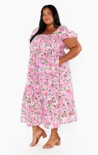 Afternoon Tea Dress ~ Cottage Floral Pink(XS)