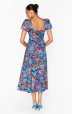 Mia Midi Dress ~ Painterly Meadows(XS)