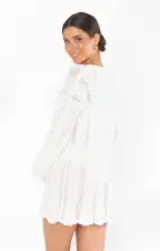 Packable Pullover ~ White Crochet(XS)