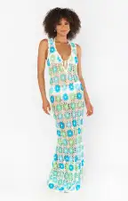 Vacay Tank Coverup ~ White Multi Floral Crochet(XS)