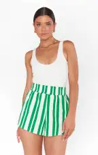 Russell Shorts ~ Center Court Stripe(XS)