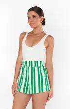 Russell Shorts ~ Center Court Stripe(XS)