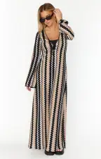 Vacay Coverup ~ Neutral Groovy Knit(XS)