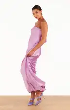 Taylor Tube Dress ~ Lilac Luxe Satin(XS)