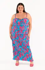 Stella Smocked Dress ~ Garden Party Blue(XS)