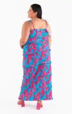 Stella Smocked Dress ~ Garden Party Blue(XS)