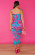 Stella Smocked Dress ~ Garden Party Blue(XS)