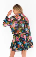 Smith Button Down ~ Midnight Botanical Floral(XS)