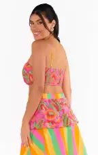 Cartagena Top ~ Paradise Palms(XS)