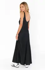 Serenade Slip Dress ~ Black Luxe Satin(XS)