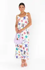 Serenade Slip Dress ~ Rainbow Butterflies(XS)