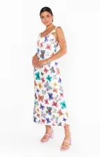 Serenade Slip Dress ~ Rainbow Butterflies(XS)