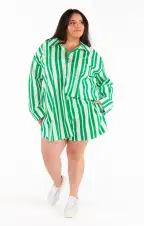 Berman Button Down ~ Center Court Stripe(XS)
