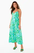 Allegra Midi Dress ~ Abstract Poppy(XS)
