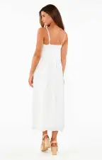 Allegra Midi Dress ~ White Linen(XS)
