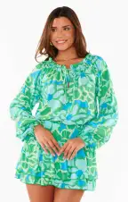 Margo Tunic ~ Abstract Poppy Multi(XS)