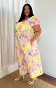 Smitten Midi Dress ~ Blooming Tulips(XS)