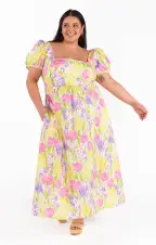 Smitten Midi Dress ~ Blooming Tulips(XS)