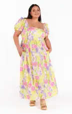 Smitten Midi Dress ~ Blooming Tulips(XS)