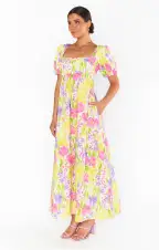 Smitten Midi Dress ~ Blooming Tulips(XS)
