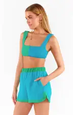 Hendrix Dolphin Shorts ~ Sea Colorblock Gauze(XS)
