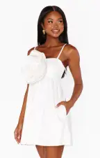 Best Rose Dress ~ White Taffeta(XXS)