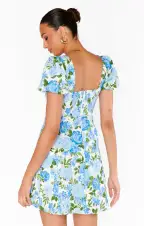 Mia Dress ~ Cottage Floral Blue(XS)