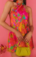 Jasmine Tie Mini Dress ~ Miss Malibu(XS)